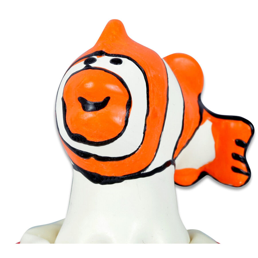CONDOMERIE - PRESERVATIVOS NOVIDADES PINTADOS À MÃO PEIXE LARANJA