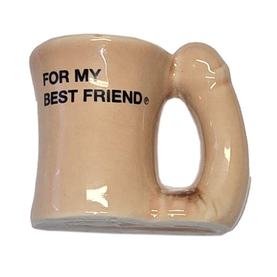 DIABLO PICANTE  CANECA MAGNET DE CERÂMICA COM ALÇA DE PÊNIS “PARA MEU MELHOR AMIGO”